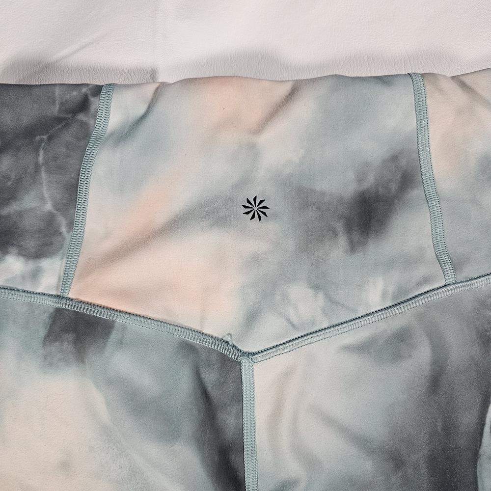 Athleta Elation Printed 7/8 Leggings Womens Small Blue Pink Yoga Pants - Picture 5 of 12